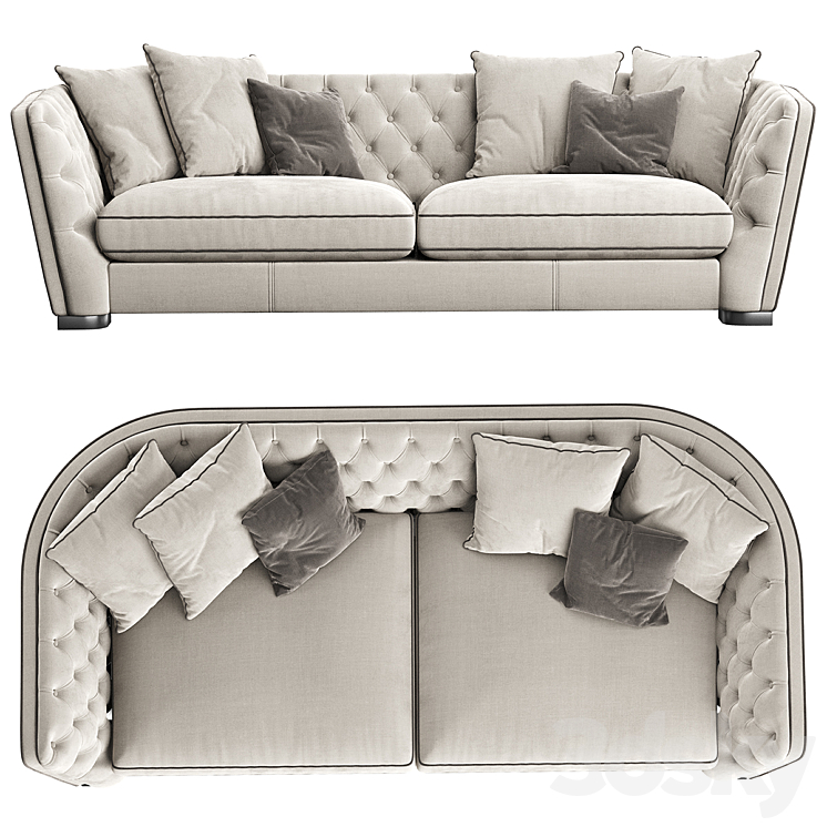 Paolo Sofa 230 studiof 3DS Max Model - thumbnail 2