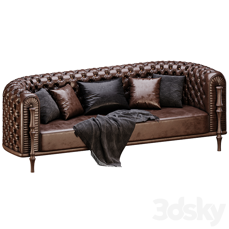 PARSAHOME Esfahan Chesterfield Sofa Modern 3DS Max Model - thumbnail 2