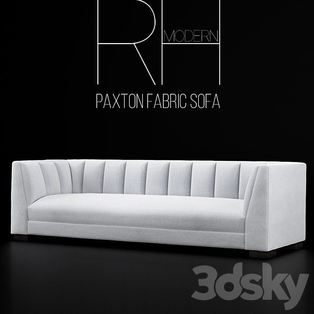 PAXTON FABRIC SOFA 3DS Max Model - thumbnail 2