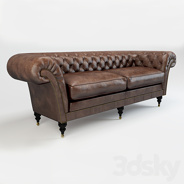 Philip Stanhope Sofa Chesterfield 3DSMax File - thumbnail 2