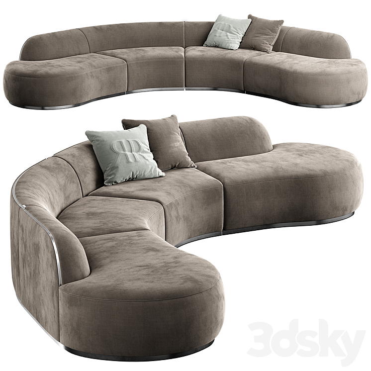 PIERRE M SECTIONAL SOFA 3DS Max Model - thumbnail 3