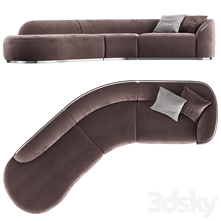 PIERRE S SECTIONAL SOFA 3DS Max Model - thumbnail 2