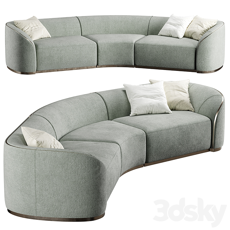 PIERRE SECTIONAL SOFA 3DS Max Model - thumbnail 3