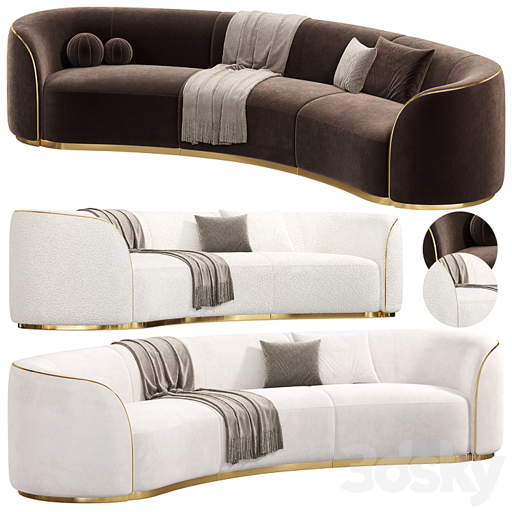 PIERRE SECTIONAL Sofa by cassoni sofas 3DS Max Model - thumbnail 3