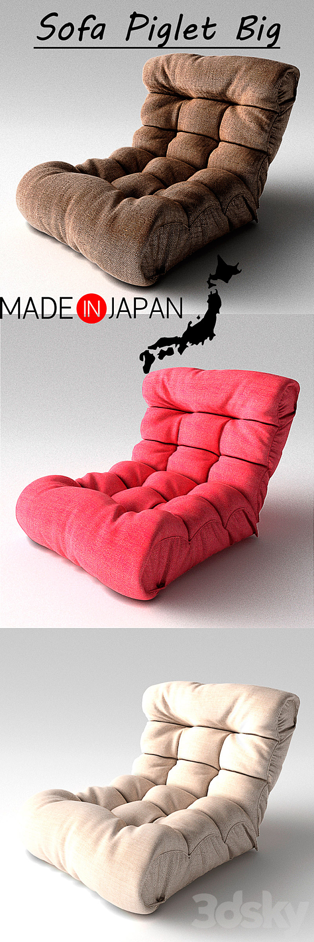 Piglet Big Sofa 3DSMax File - thumbnail 2