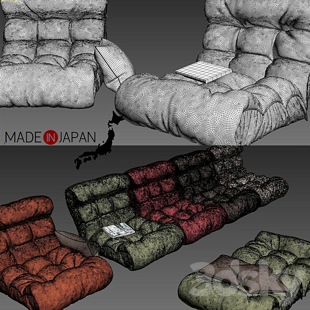 Piglet Big Sofa 3DSMax File - thumbnail 3