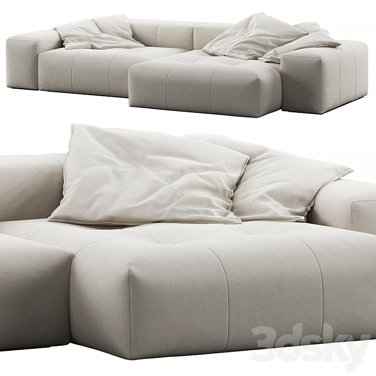 Pixel Corner Sofa by Saba 3DS Max Model - thumbnail 2