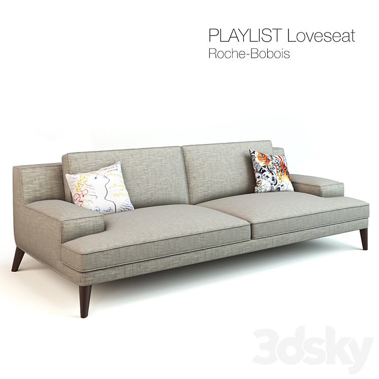 Playlist Loveseat Roche-Bobois 3DS Max Model - thumbnail 1