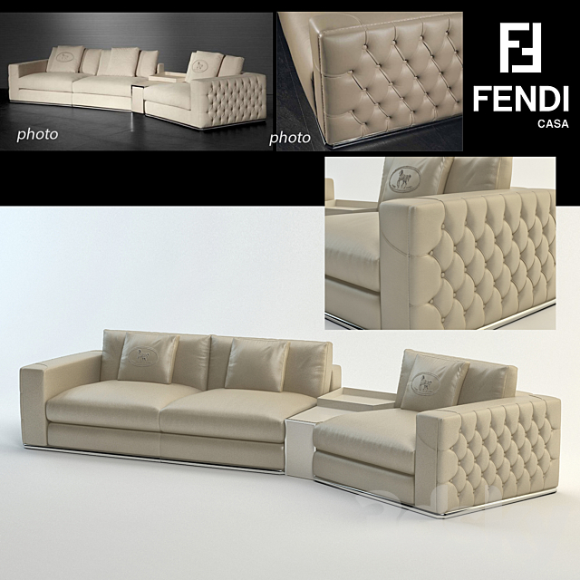 Plaza Sofa Fendi Casa 3DSMax File - thumbnail 1