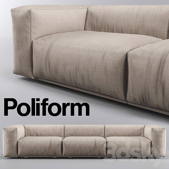 Poliform Bolton Sofa 3DSMax File - thumbnail 1