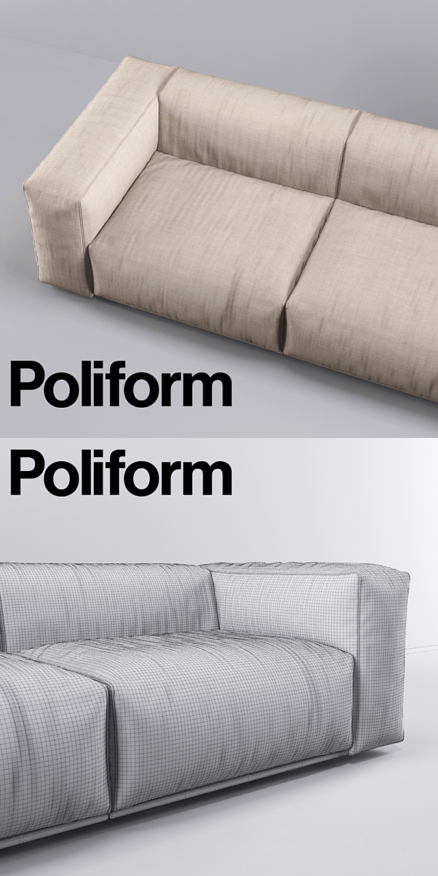 Poliform Bolton Sofa 3DSMax File - thumbnail 3