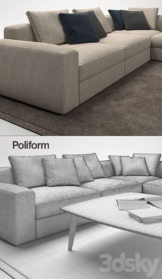 Poliform Dune Sofa 3DSMax File - thumbnail 3