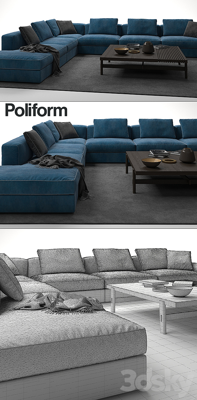 POLIFORM DUNE SOFA 3DSMax File - thumbnail 3