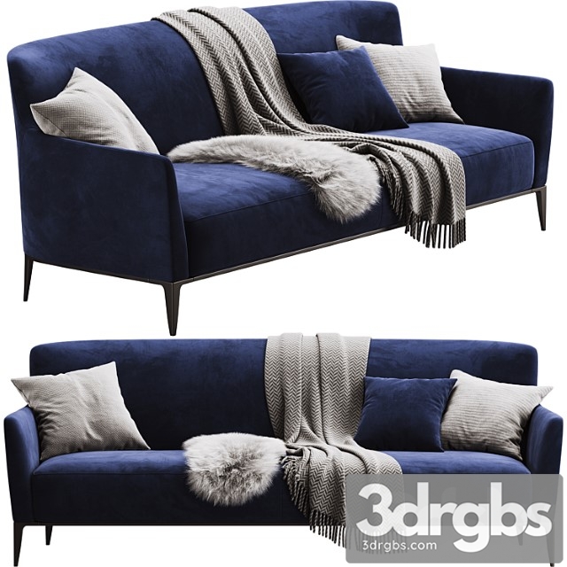 Poliform Gentleman Sofa 220 cm 3dsmax Download - thumbnail 1