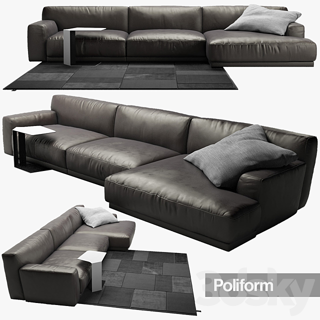 Poliform Paris Seoul sofa_2 3DSMax File - thumbnail 1