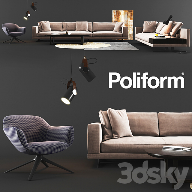 Poliform Set 03 3DSMax File - thumbnail 1