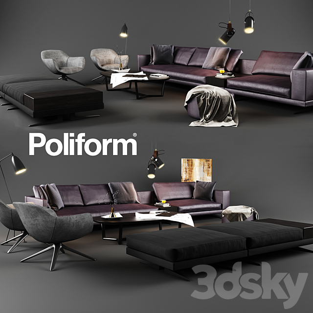 Poliform Set 04 3DSMax File - thumbnail 2