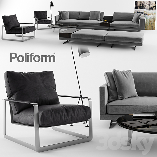 Poliform Set 05 3DSMax File - thumbnail 1