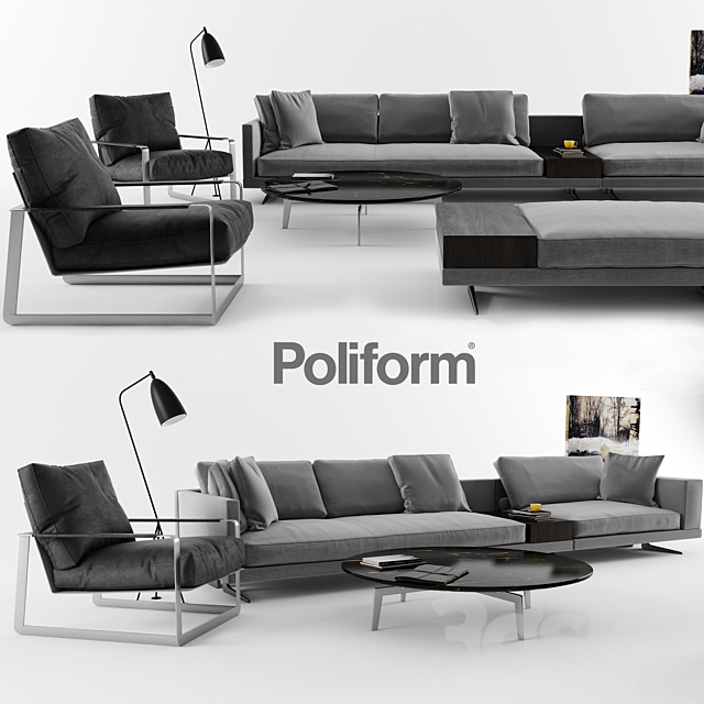 Poliform Set 05 3DSMax File - thumbnail 2