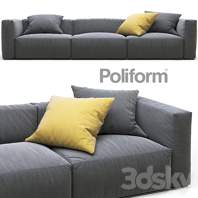 Poliform Shangai sofa 3DSMax File - thumbnail 1