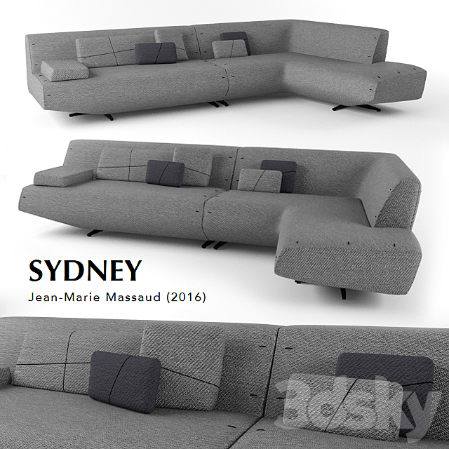 Poliform Sydney sofa 2016 3DSMax File - thumbnail 1