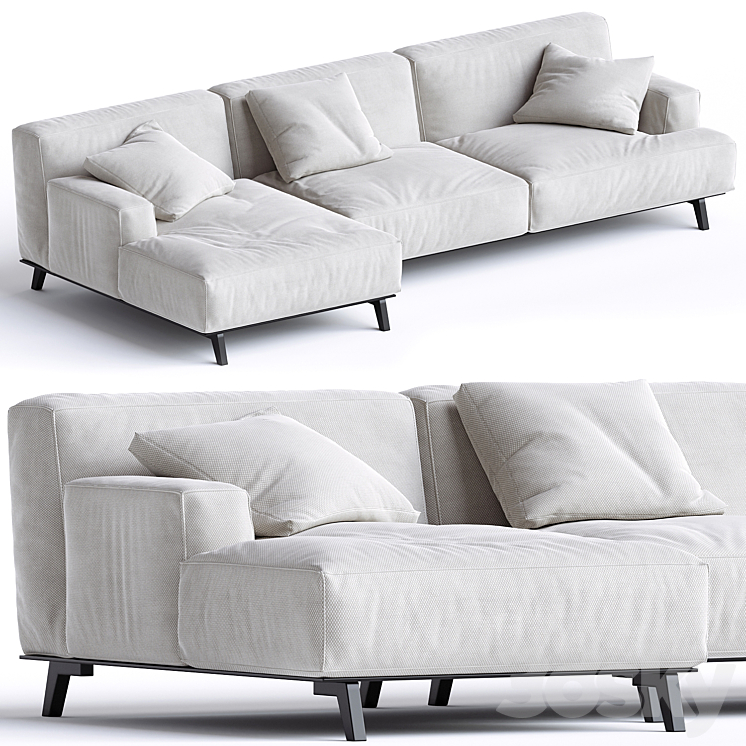 Poliform TRIBECA Sofa by Jean-Marie Massaud 3DS Max Model - thumbnail 1