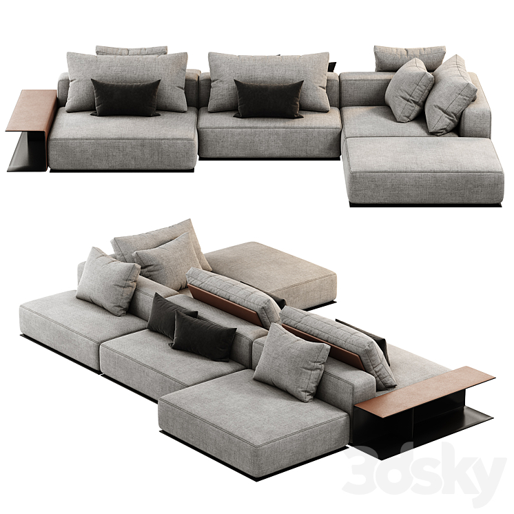 Poliform WESTSIDE sofa 3DS Max - thumbnail 1