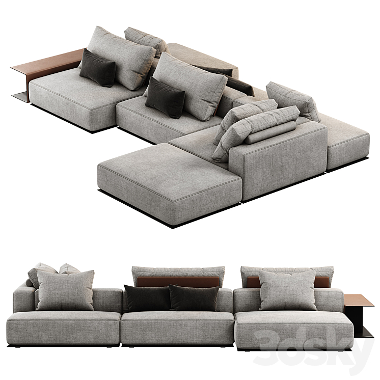 Poliform WESTSIDE sofa 3DS Max - thumbnail 2