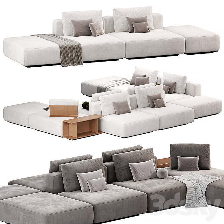 Poliform Westside Sofa sofas 3DS Max Model - thumbnail 2