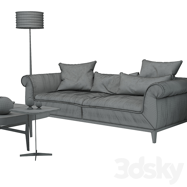 Poliziano Sofa natuzzi 3DSMax File - thumbnail 3