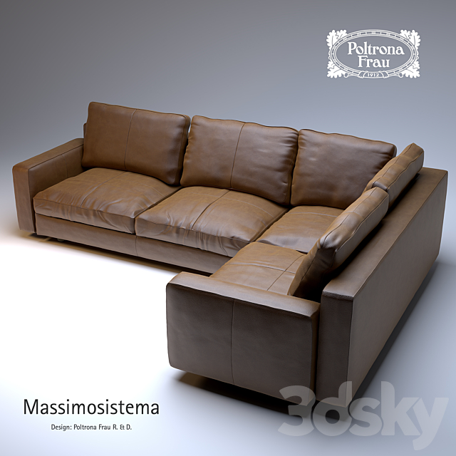 Poltrona Frau Massimosistema 3DS Max Model - thumbnail 1