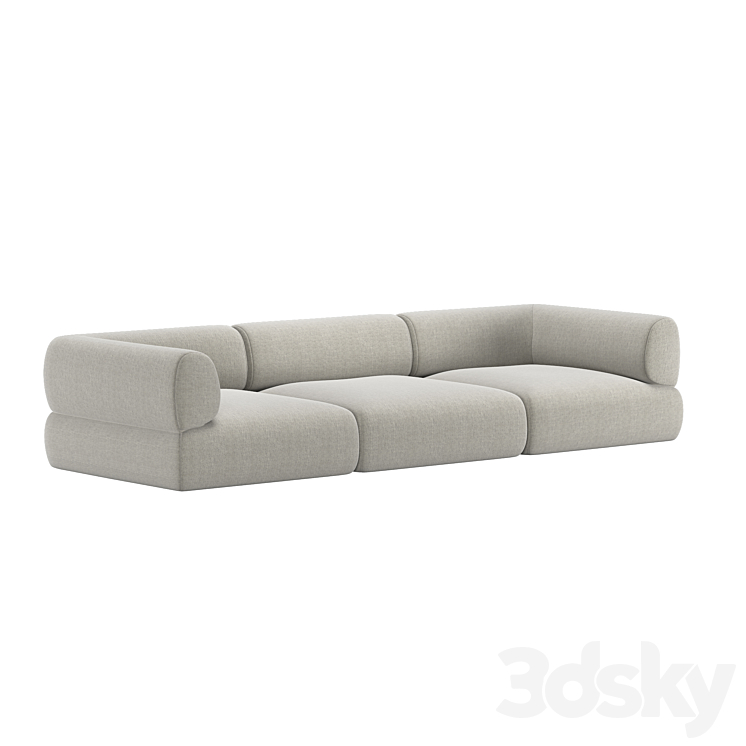 PUFFALO MODULAR SOFAS 3DS Max Model - thumbnail 2