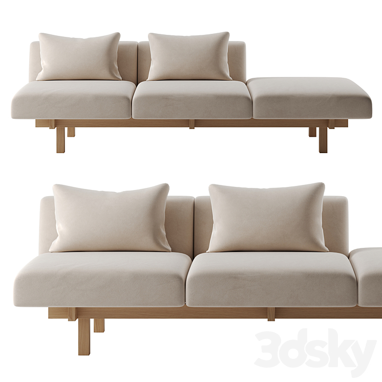 Raft Sofa 2 by Ariake 3DS Max Model - thumbnail 1