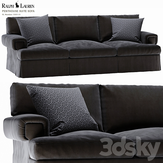 Ralph Lauren PENTHOUSE SUITE SOFA 35001-01 3DSMax File - thumbnail 1