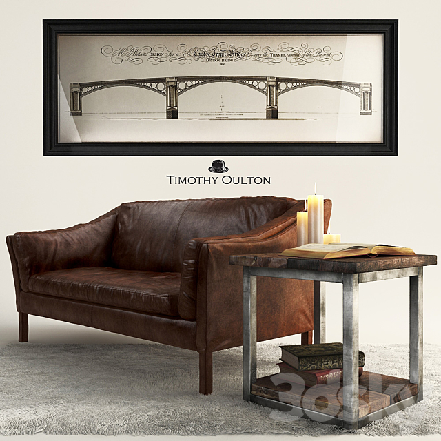 Reggio High Back Sofa. Timothy Oulton 3DSMax File - thumbnail 2