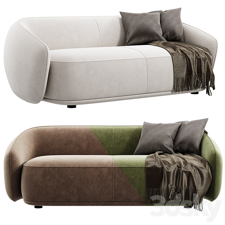 Rene Sofa by Meridiani 3DS Max Model - thumbnail 1