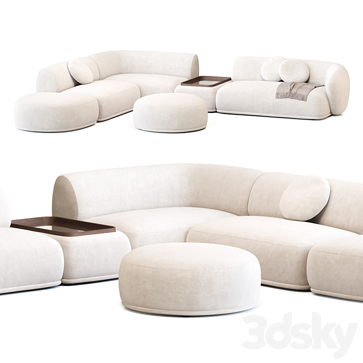 Rene Sofa by Meridiani Set 2 3DS Max Model - thumbnail 2