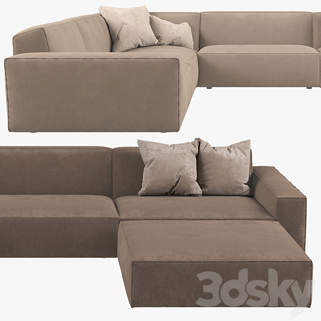 Restoration Hardware – Como Modular Fabric Sofas 3ds Max - thumbnail 2