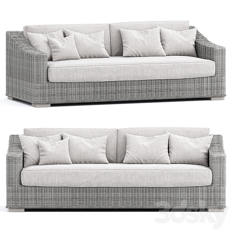 Restoration Hardware PROVENCE SOFA 3DS Max Model - thumbnail 1