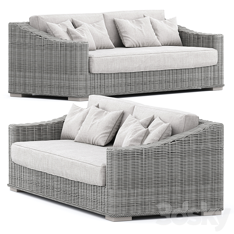 Restoration Hardware PROVENCE SOFA 3DS Max Model - thumbnail 2