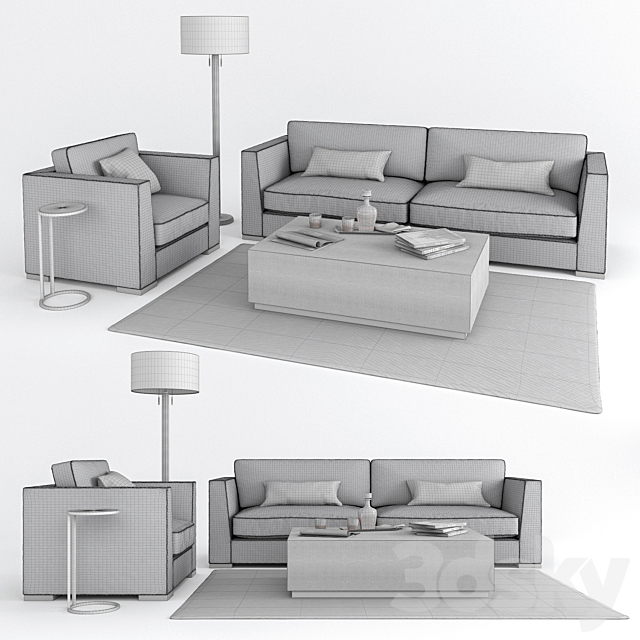 Restoration Hardware set 3ds Max - thumbnail 2