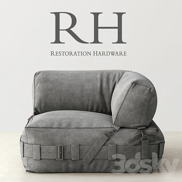 RH _ CARGO LOUNGE CORNER CHAIR 3DSMax File - thumbnail 1