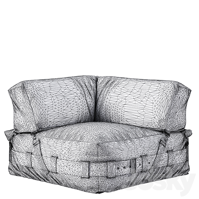 RH _ CARGO LOUNGE CORNER CHAIR 3DSMax File - thumbnail 2