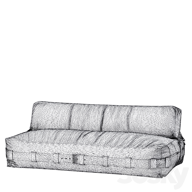 RH _ CARGO LOUNGE LOVESEAT 3DSMax File - thumbnail 2