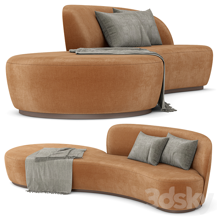 RH Copenhagen sofa 3DS Max Model - thumbnail 3