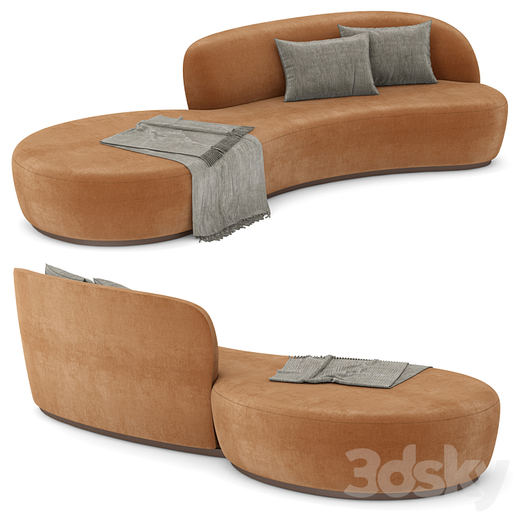 RH Copenhagen sofa 3DS Max Model - thumbnail 2