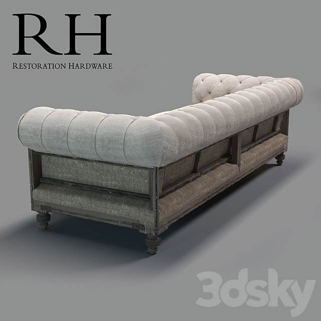 RH-Deconstructed Chesterfield Upholstered Sofas 3DSMax File - thumbnail 2