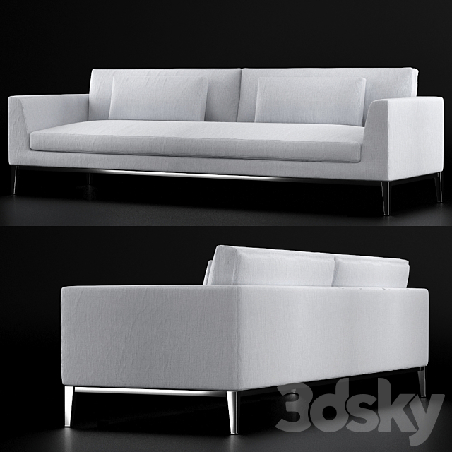 RH-ITALIA TAPER ARM FABRIC SOFA 3ds Max - thumbnail 1