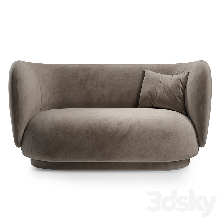 Rico sofa 2 seater 3DS Max - thumbnail 2