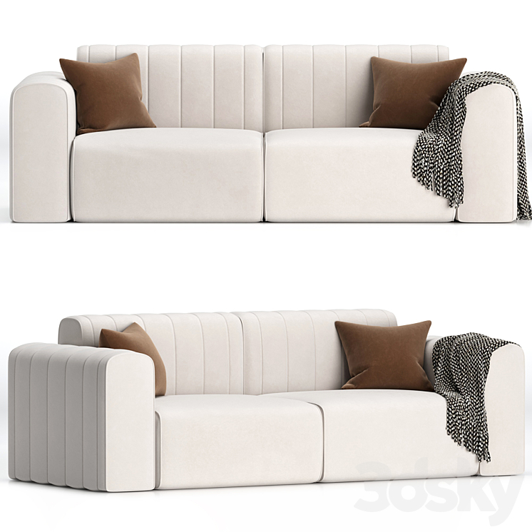 RIFF 2 seater sofa By NORR11 3DS Max Model - thumbnail 3